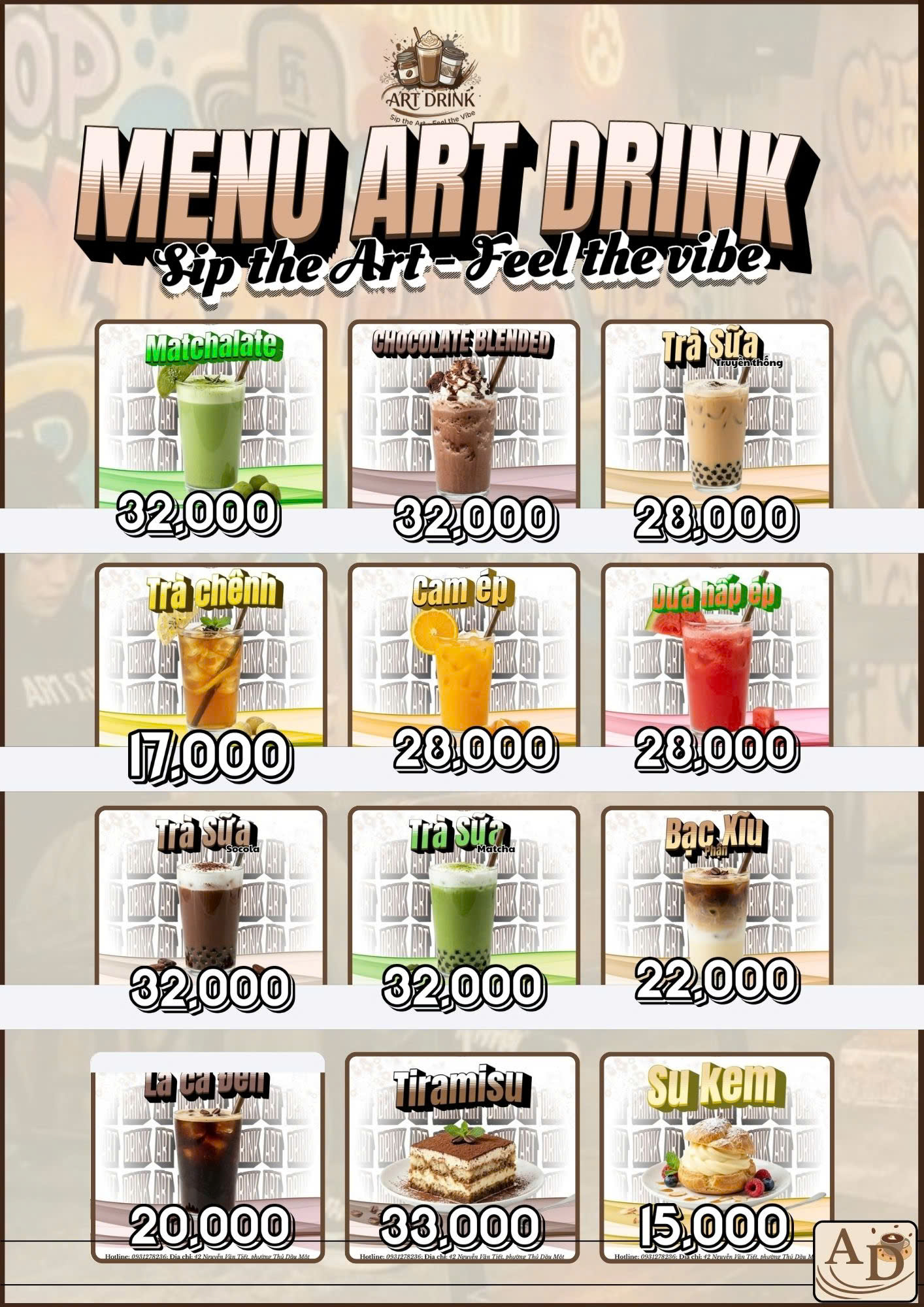 Menu Art Drink